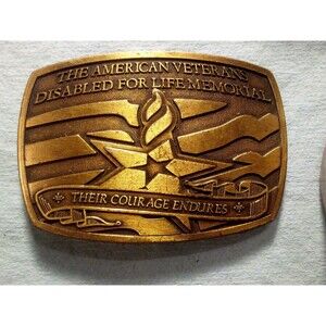 The American Veterans Disabled For Life Memorial Belt Buckle 2006 Sponsor